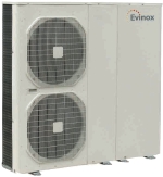 Evinox, air source heat pump, space heating