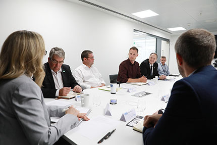 Air Conditioning, round table, Daikin Applied (UK), refrigeration, F Gas, training, chillers, VRF, design, cooling, James Henley, Stephen Gill, Graeme Fox, Massimiliano Bianchi, Jack Hartland, Nathan Wood, Graham Wright,