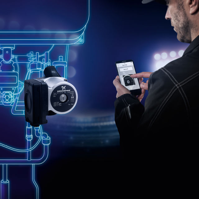 Grundfos, GO Replace, smartphone, app    