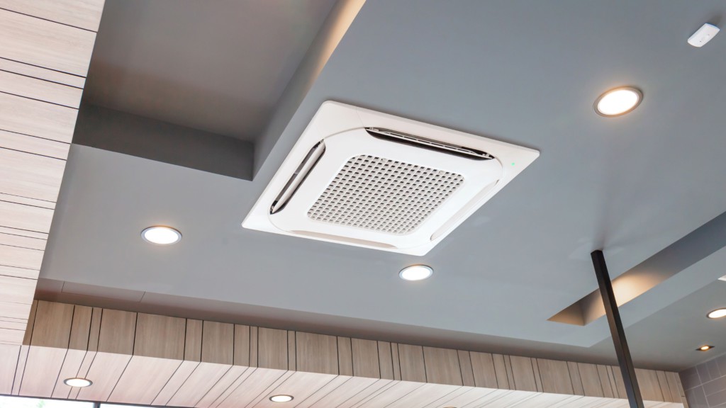 A smart HVAC system can detect a rise in CO2 levels and automatically increase ventilation in response.