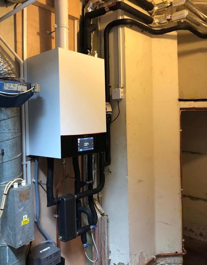 Viessman Vitodens in place