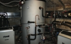 Oil-fired boiler with solar heating