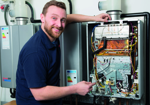 boiler, continuous flow hot water, heating, hot water, maintenance, Rinnai, service, training