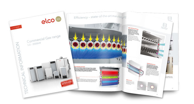 Elco, heating, commercial, gas, NOx, brochure                        