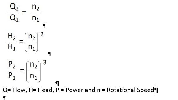 The affinity laws